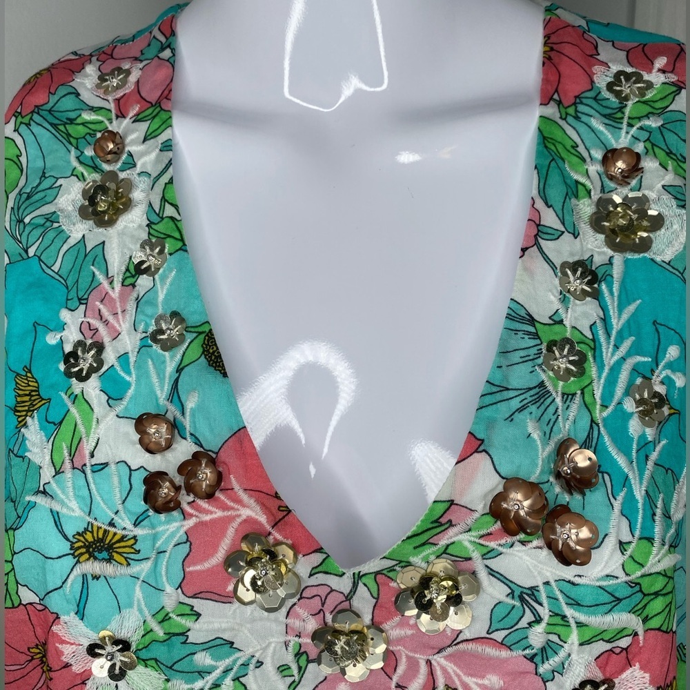 BOSTON PROPER NWT Bouquet of Summer Peasant Dress - Picture 6 of 11